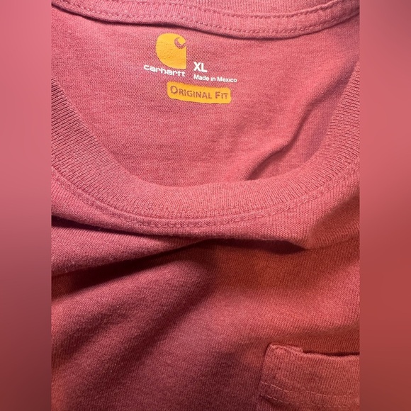 CARHARTT Original Fit Red T Shirt Size Extra Large - Picture 5 of 5